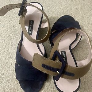Nine West Navy with olive green strap